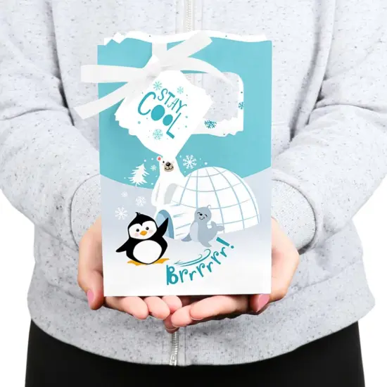 Big Dot of Happiness Arctic Polar Animals - Winter Baby Shower or Birthday Party Favor Boxes - Set of 12 {6}