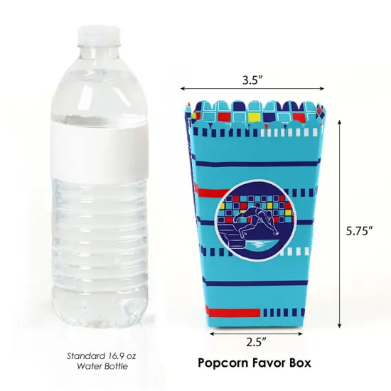 Big Dot of Happiness Making Waves - Swim Team - Swimming Party or Birthday Party Favor Popcorn Treat Boxes - Set of 12 {3}