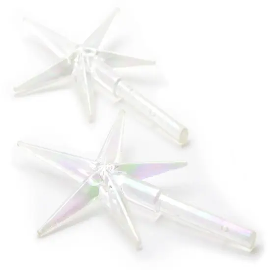 CousinDIY Ceramic Christmas Tree Stars 2.75"X1.875" 2/Pkg-Iridescent {3}