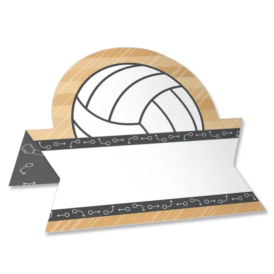 Big Dot of Happiness Bump, Set, Spike - Volleyball - Baby Shower or Birthday Party Tent Buffet Card - Table Setting Name Place Cards - Set of 24 {1}