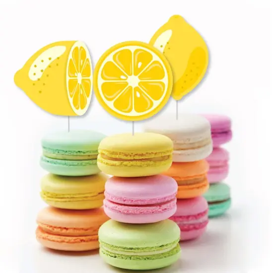 Big Dot of Happiness So Fresh - Lemon - DIY Shaped Citrus Lemonade Party Cut-Outs - 24 Count {6}