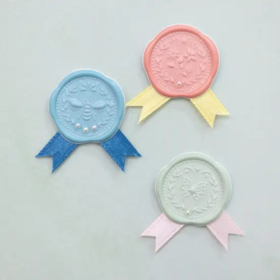 K&Company Antique Garden Seals W/Ribbon Accents 9/Pkg {5}
