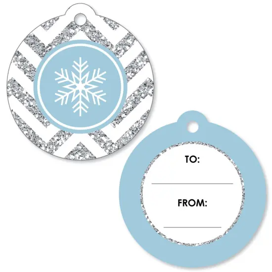 Big Dot of Happiness Winter Wonderland - Snowflake Holiday Party and Winter Wedding to and from Gift Tags (Set of 20) {1}