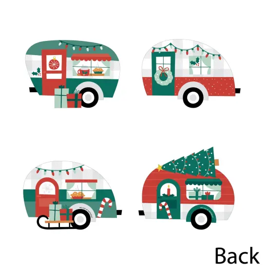 Big Dot of Happiness Camper Christmas - Decorations DIY Red and Green Holiday Party Essentials - Set of 20 {4}