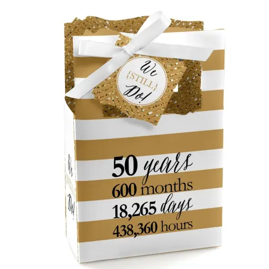 Big Dot of Happiness We Still Do - 50th Wedding Anniversary Party Favor Boxes - Set of 12 {1}