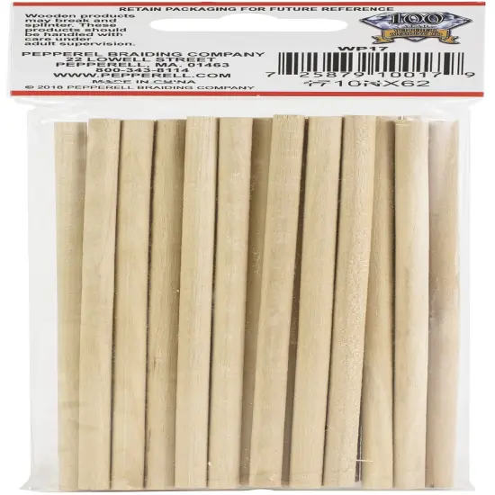 Pepperell Crafts Dowels 25/Pkg-0.1875"X8" {2}
