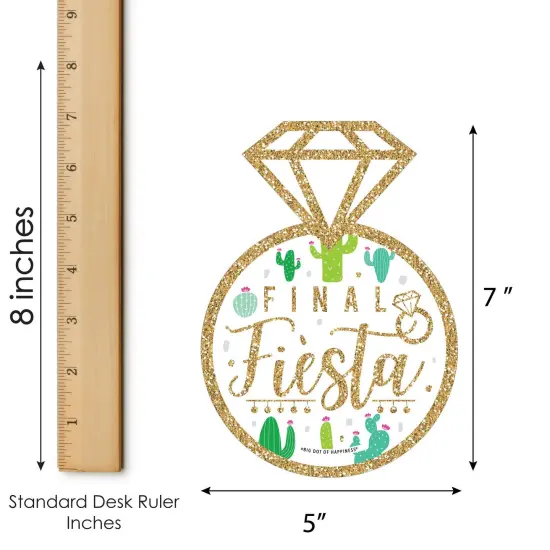 Big Dot of Happiness Final Fiesta - Bar Bingo Cards and Markers - Last Fiesta Bachelorette Party Shaped Bingo Game - Set of 18 {6}