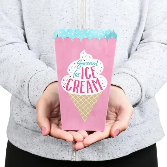 Big Dot of Happiness Scoop Up the Fun - Ice Cream - Sprinkles Party Favor Popcorn Treat Boxes - Set of 12 {6}