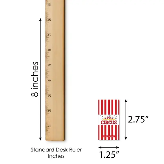 Big Dot of Happiness Carnival - Step Right Up Circus - Mini Candy Bar Wrapper Stickers - Carnival Themed Party Small Favors - 40 Count {6}