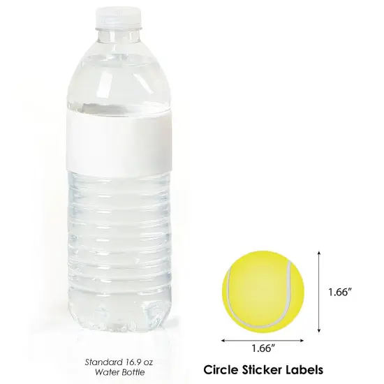 Big Dot of Happiness You Got Served - Tennis - Baby Shower or Tennis Ball Birthday Party Circle Sticker Labels - 24 Count {4}