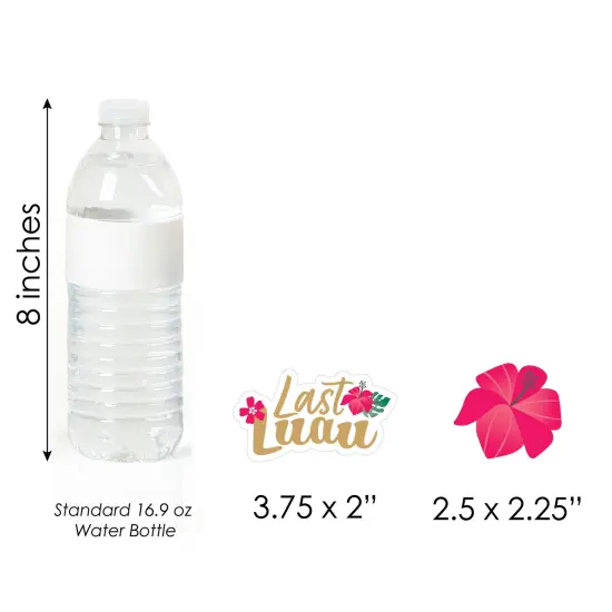 Big Dot of Happiness Last Luau - DIY Shaped Tropical Bachelorette Party and Bridal Shower Cut-Outs - 24 Count {7}