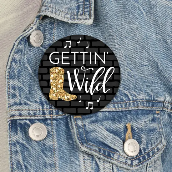 Big Dot of Happiness Nash Bash - 3 inch Nashville Bachelorette Party Badge - Pinback Buttons - Set of 8 {4}