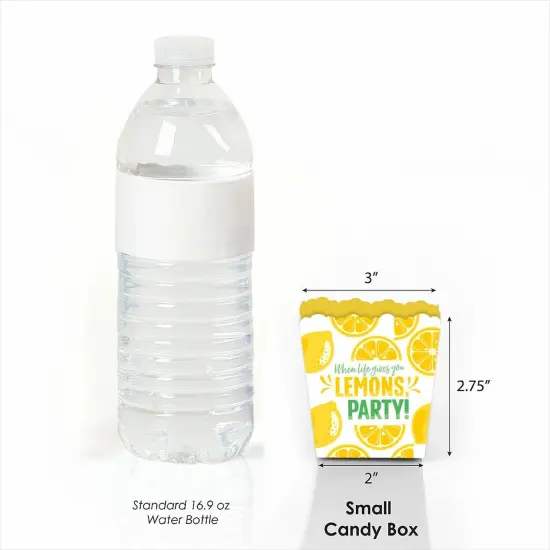 Big Dot of Happiness So Fresh - Lemon - Party Mini Favor Boxes - Citrus Lemonade Party Treat Candy Boxes - Set of 12 {3}