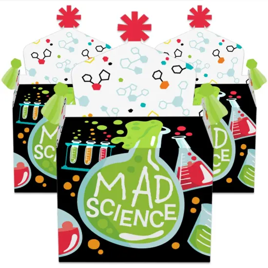 Big Dot of Happiness Scientist Lab - Treat Box Party Favors - Baby Shower or Birthday Party Goodie Gable Boxes - Set of 12 {3}