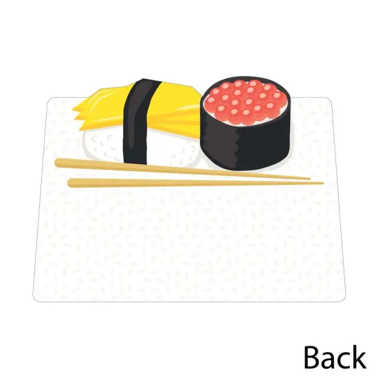 Big Dot of Happiness Let's Roll - Sushi - Shaped Thank You Cards -Japanese Party Thank You Note Cards with Envelopes - Set of 12 {6}