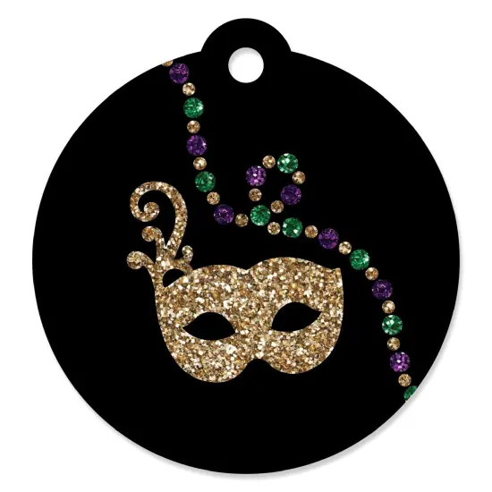 Big Dot of Happiness Mardi Gras - Masquerade Party Favor Gift Tags (Set of 20) {1}