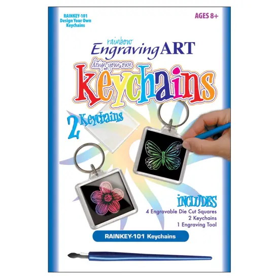 Royal & Langnickel(R) Rainbow Foil Engraving Art Keychains {1}