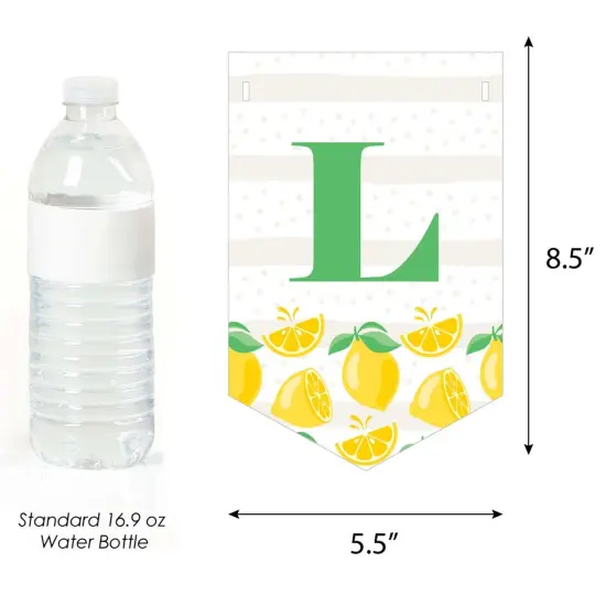 Big Dot of Happiness So Fresh - Lemon - Citrus Lemonade Party Bunting Banner - Party Decorations - Lemonade Stand {4}