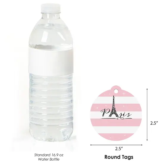 Big Dot of Happiness Paris, Ooh La La - Paris Themed Baby Shower or Birthday Party Favor Gift Tags (Set of 20) {4}
