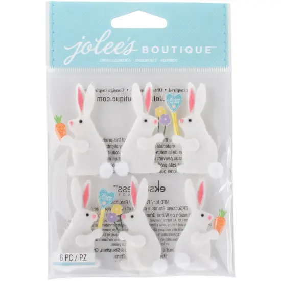 Jolee's Boutique Dimensional Stickers - Easter Bunnies, 6pcs {1}
