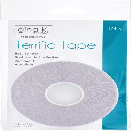 Gina K Terrific Tape 1/4"X27yds-Clear {1}