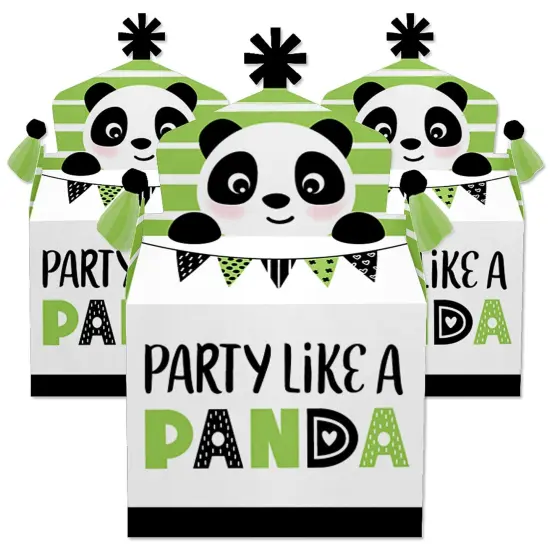Big Dot of Happiness Party Like a Panda Bear - Treat Box Party Favors - Baby Shower or Birthday Party Goodie Gable Boxes - Set of 12 {3}