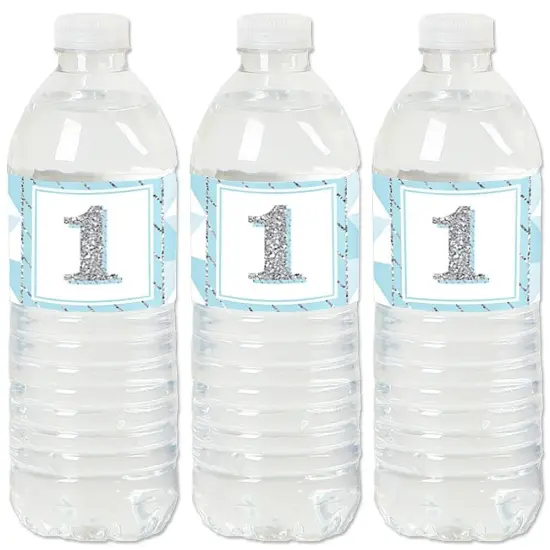 Big Dot of Happiness 1st Birthday Boy - Fun to be One - First Birthday Party Water Bottle Sticker Labels - Set of 20 {1}