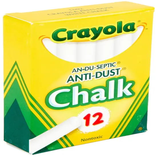 Crayola Anti-Dust Chalk-White 12/Pkg {2}