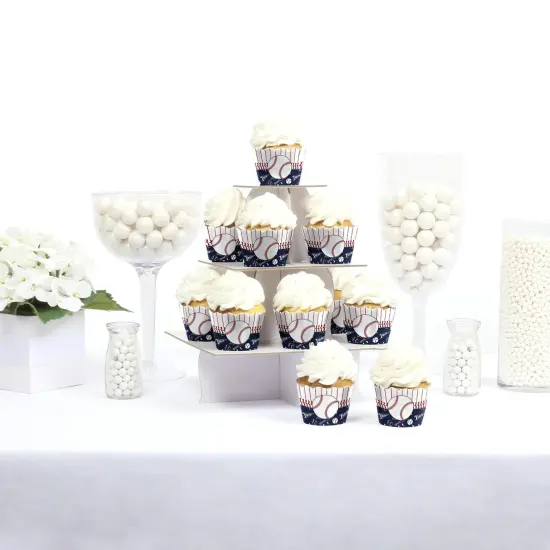 Big Dot of Happiness Batter Up - Baseball - Baby Shower or Birthday Party Decorations - Party Cupcake Wrappers - Set of 12 {3}