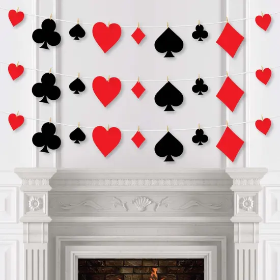 Big Dot of Happiness Las Vegas - Casino Party DIY Decorations - Clothespin Garland Banner - 44 Pieces {4}