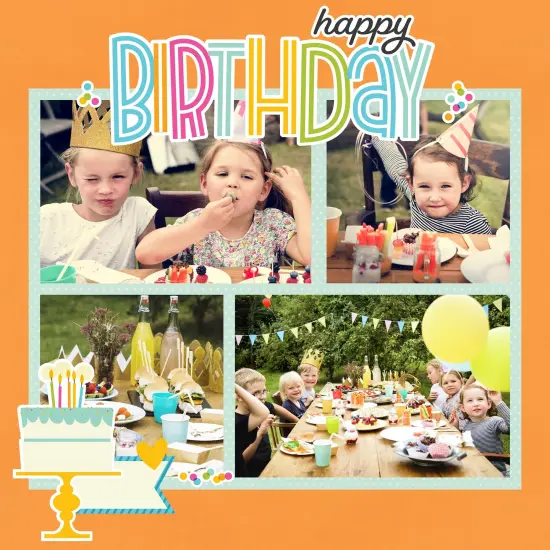 Simple Stories Simple Pages Page Template-(1) 2-4"X6" & 2-4"X4" {3}