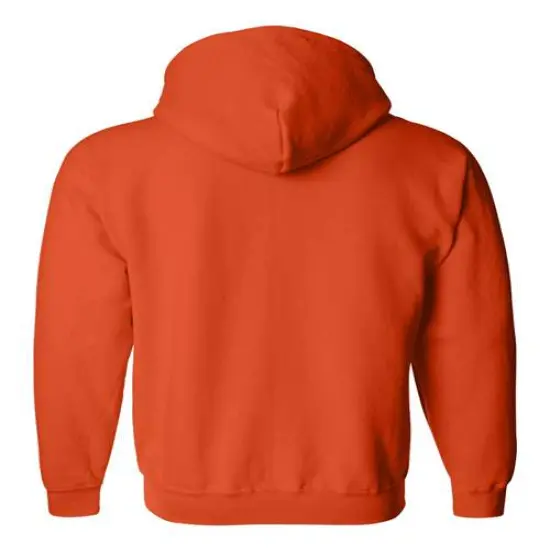 Gildan&reg; Classic Fit Full-Zip Long Sleeve Hooded Sweatshirt Safety orange {8}