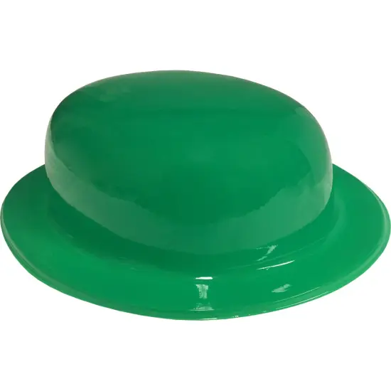 Green Irish Leprechaun Plastic Derby Costume Party Hat {1}