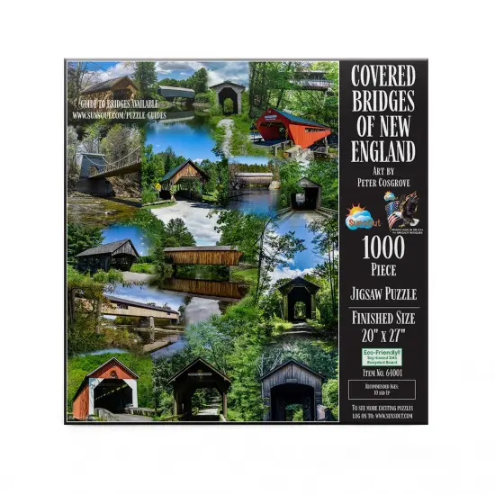 Sunsout Covered Bridges of New England 1000 pc Jigsaw Puzzle 64001 {4}