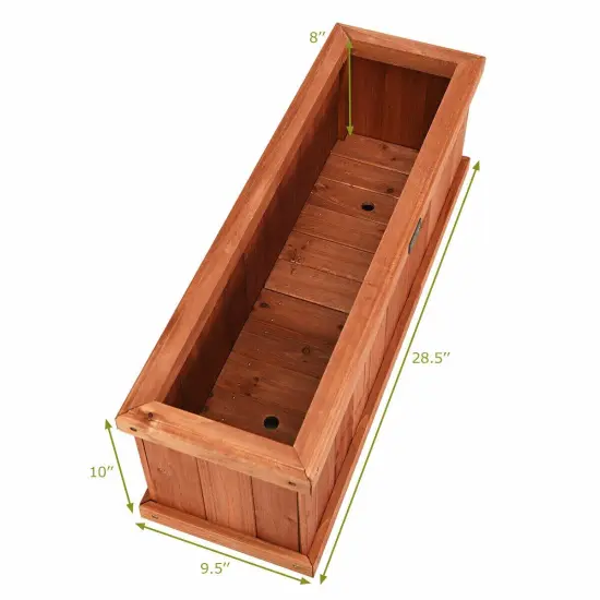 Wooden Decorative Planter Box for Garden Yard and Window {4}