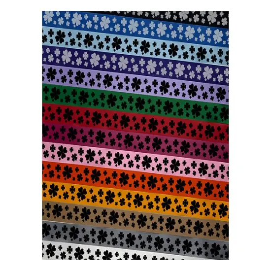 Four Leaf Clover Lucky Solid Satin Ribbon for Bows Gift Wrapping - 1" - 3 Yards White Ribbon {1}