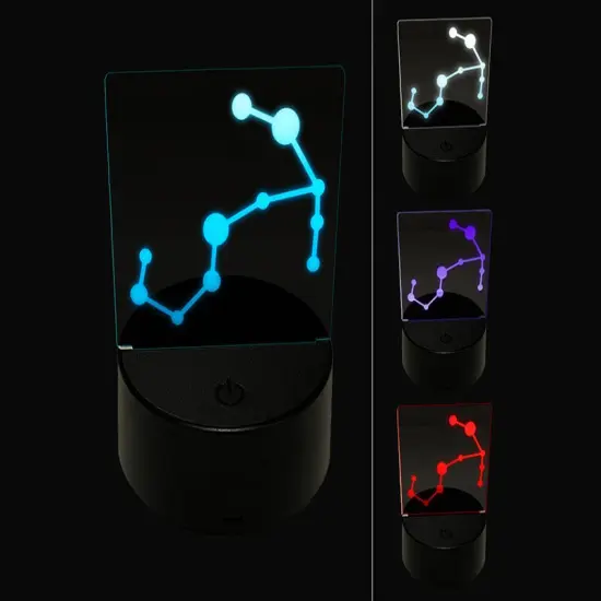 Scorpio Zodiac Star Constellations 3D Illusion LED Night Light Sign Nightstand Desk Lamp {1}