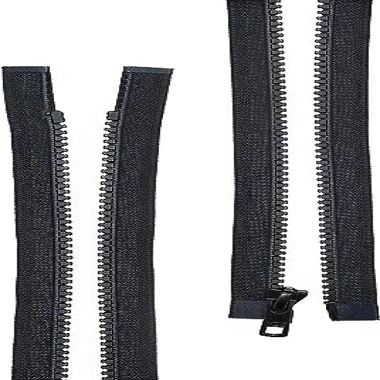 ZipperStop Wholesale Authorized Distributor YKK 32" Vislon Zipper ~ YKK #5 Molded Plastic ~ Separating - 580 Black (1 Zipper/ Pack) {1}