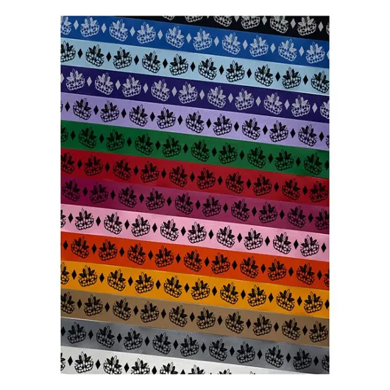 Mardi Gras Venetian Masquerade Mask Satin Ribbon for Bows Gift Wrapping DIY Craft Projects - 1" - 3 Yards Orange Ribbon {1}