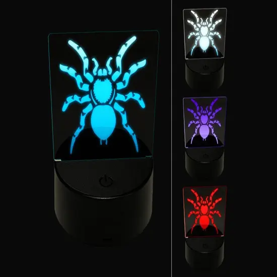 Tarantula Spider Arachnid Bug 3D Illusion LED Night Light Sign Nightstand Desk Lamp {1}
