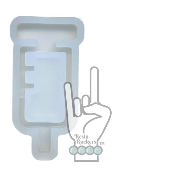 Syringe Shot Badge Reel or Phone Grip Shaker Silicone Mold for Epoxy and UV Resin Art {2}