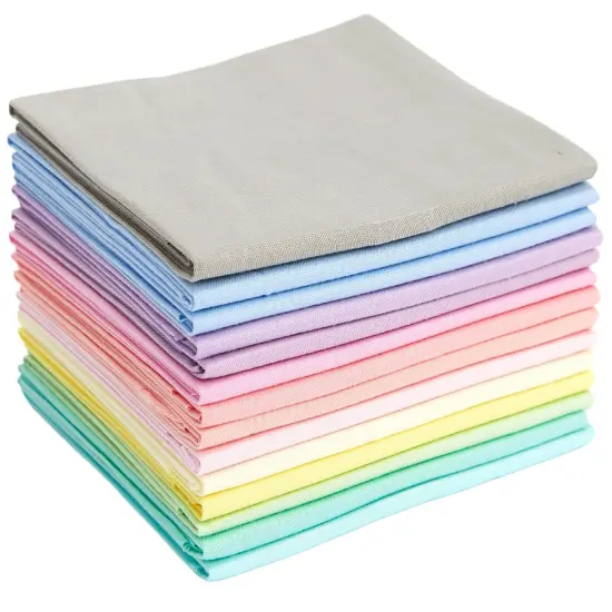 Fat Quarter Bundle -100% Cotton | Pastel Mix l Mix - 14 Colors | Quilting & Crafting Fabric |Special Gift {5}