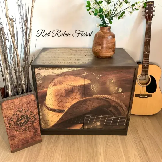 Birdseye Maple Wood Finish -Decoupage and Mixed Media Paper {3}