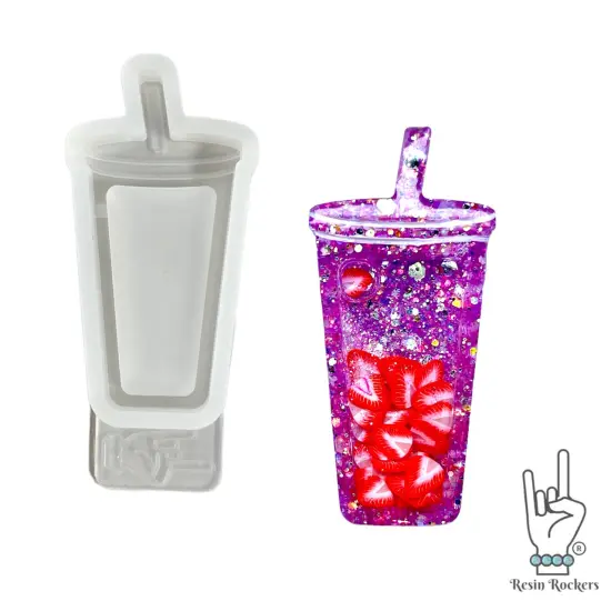 UV Safe Tumbler Badge Reel or Phone Grip Shaker Silicone Mold for Epoxy and UV Resin Art {2}