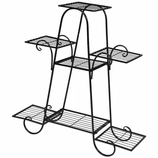 7 Tier Metal Patio Plant Stand {1}
