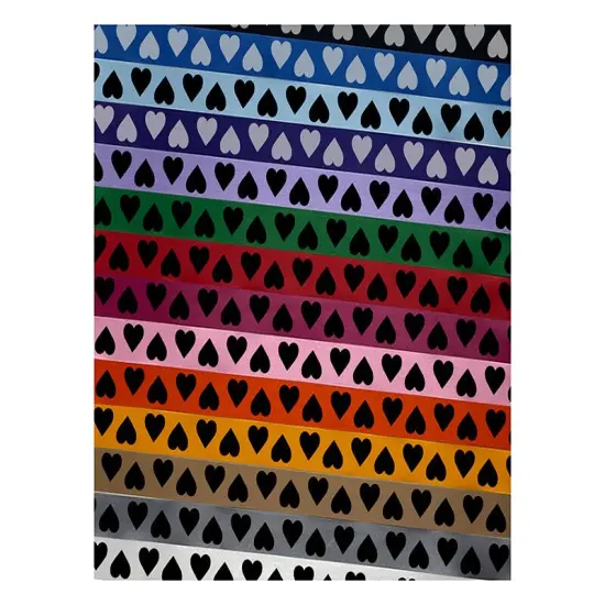 Card Suit Hearts Satin Ribbon for Bows Gift Wrapping - 1" - 3 Yards White Ribbon {1}