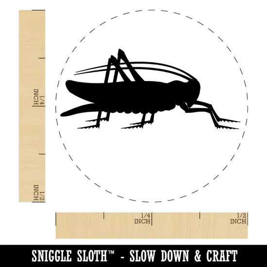 Grasshopper Insect Solid Self-Inking Rubber Stamp for Stamping Crafting Planners Green {1}