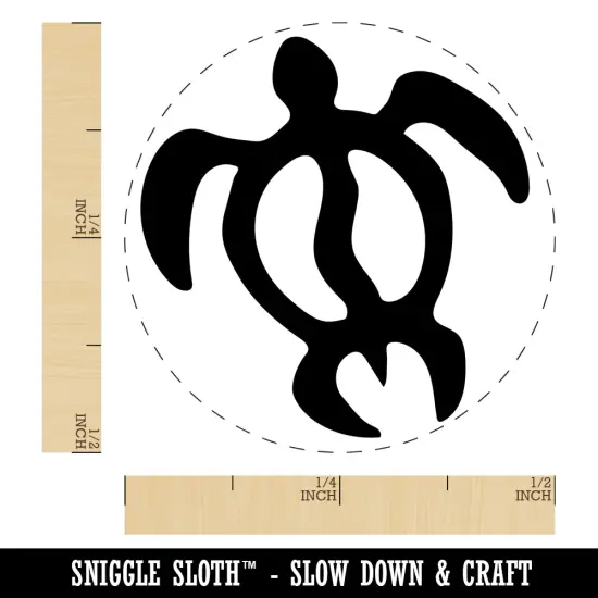 Honu Hawaiian Sea Turtle Self-Inking Rubber Stamp for Stamping Crafting Planners Brown {1}