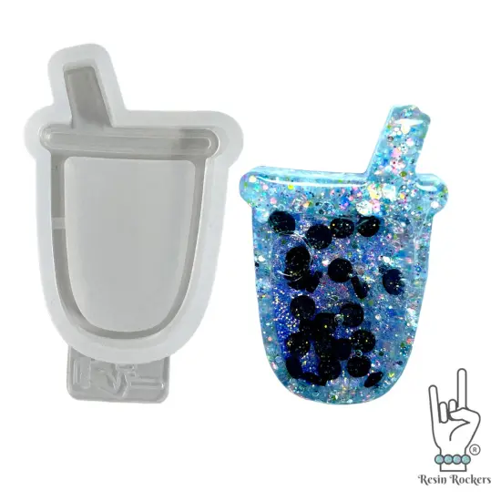 UV Safe Boba Tea Shaker Badge Reel or Phone Grip Shaker Silicone Mold for Epoxy and UV Resin Art {2}