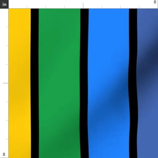 Various Fabrics by the Yard or Fat Quarter Rainbow Vertical Stripe Bright Black Striped Large Scale Dopamine Home Pride Lgbtqia Custom Printed Fabric by Spoonflower {4}